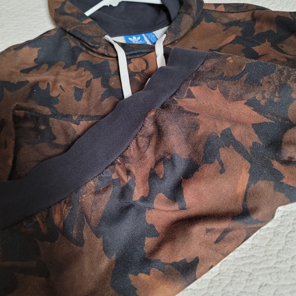 Adidas Camo Leaves Trefoil Hoodie Sweatshirt - Picture 5 of 7
